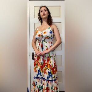 Me 2 Magic Floral White Midi Dress